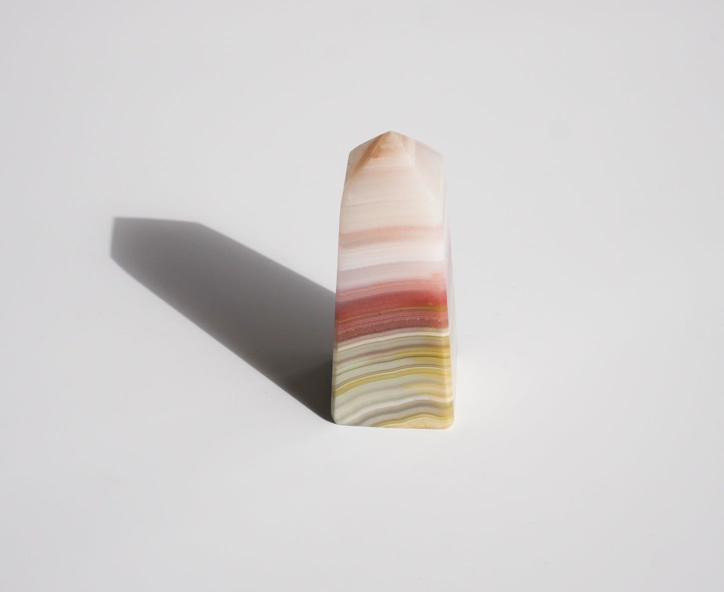 Pink Banded Calcite Tower