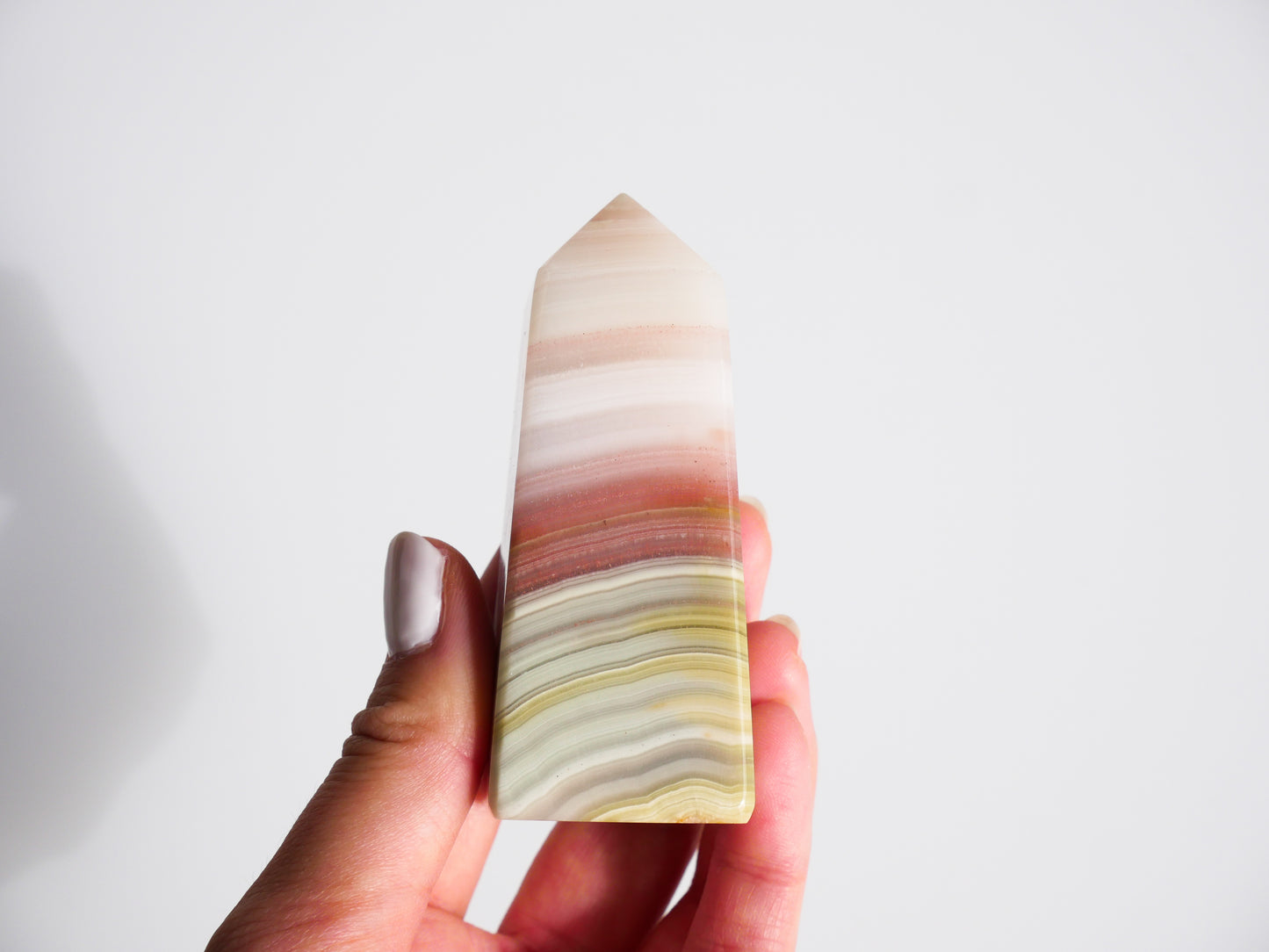 Pink Banded Calcite Tower