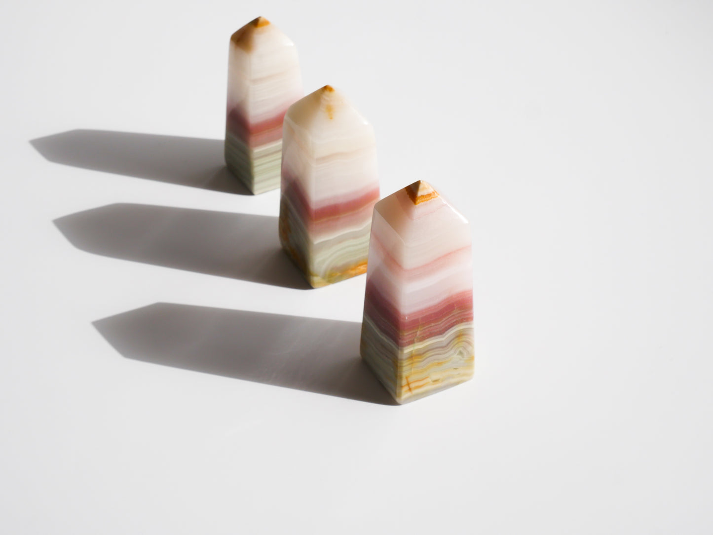 Pink Banded Calcite Tower