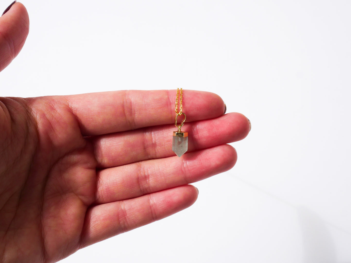 Fluorite Petite Necklace - 18k Gold Plated