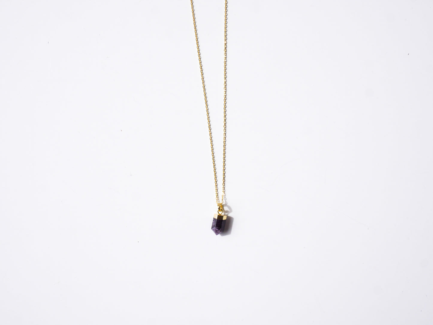 Amethyst Petite Necklace - 18k Gold Plated