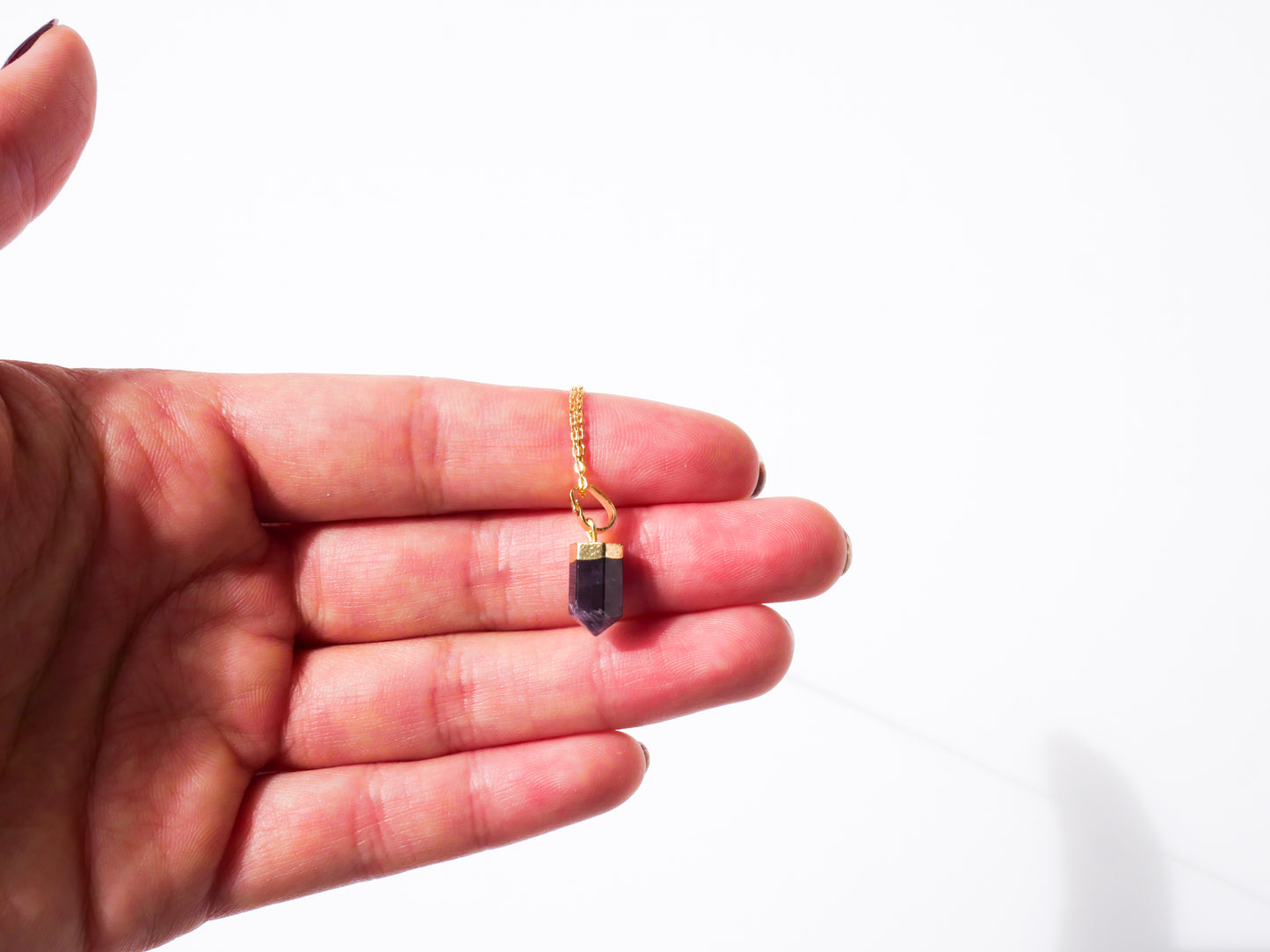Amethyst Petite Necklace - 18k Gold Plated