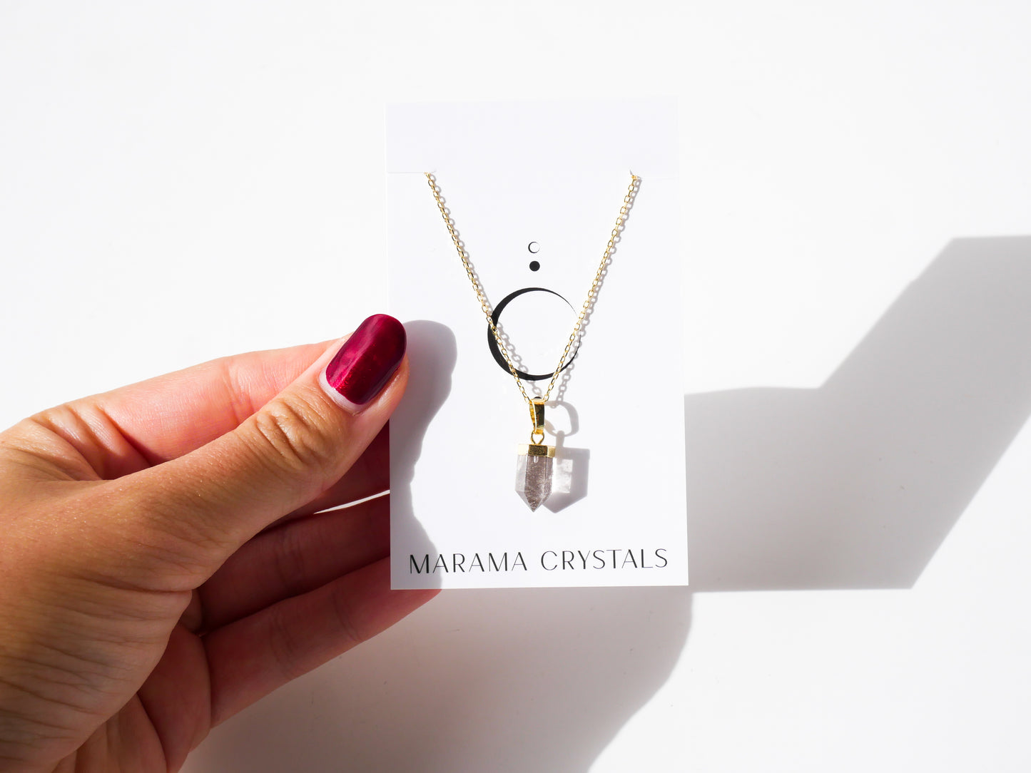 Smokey Quartz Petite Necklace - 18k Gold Plated