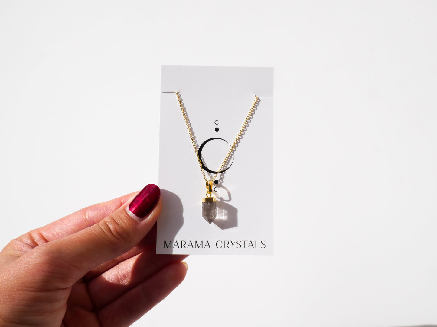 Smokey Quartz Petite Necklace - 18k Gold Plated