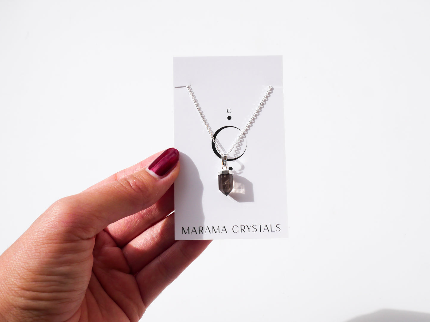 Smokey Quartz Petite Necklace - Sterling Silver