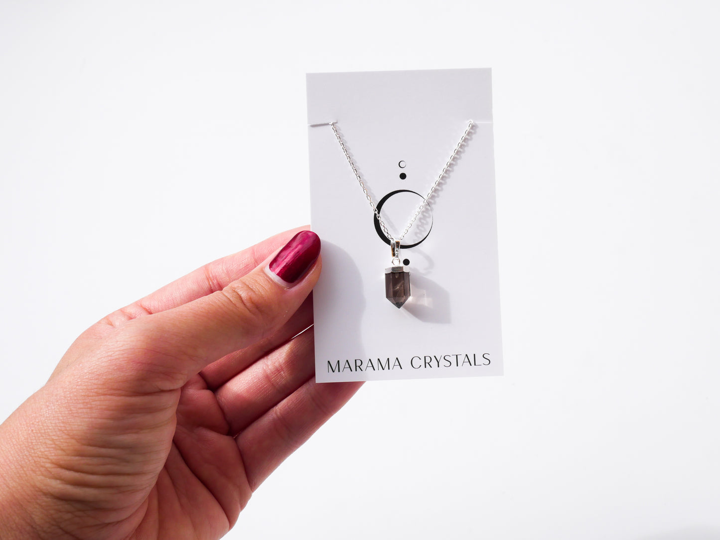 Smokey Quartz Petite Necklace - Sterling Silver