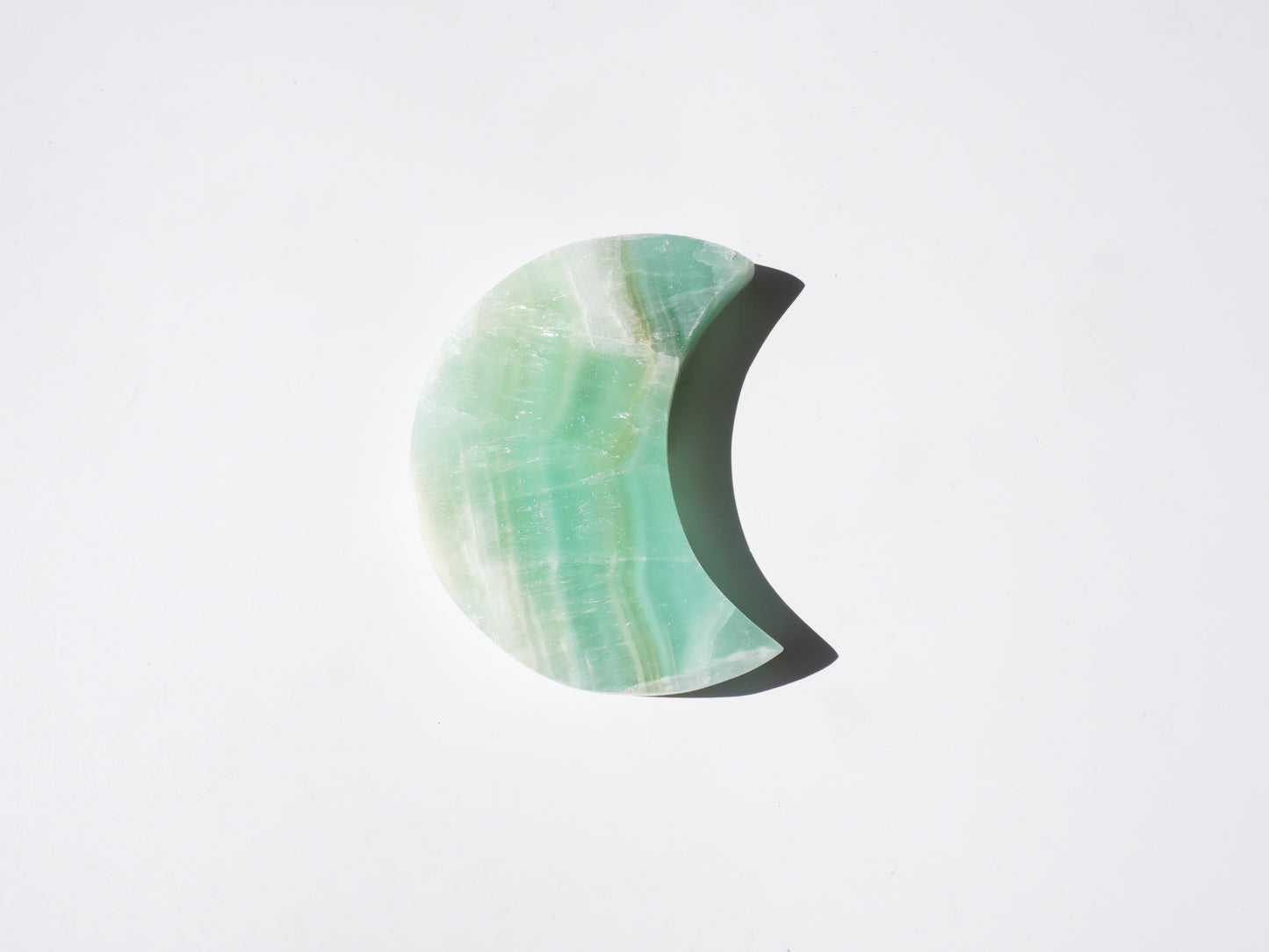 Pistachio Calcite Handcrafted Moon