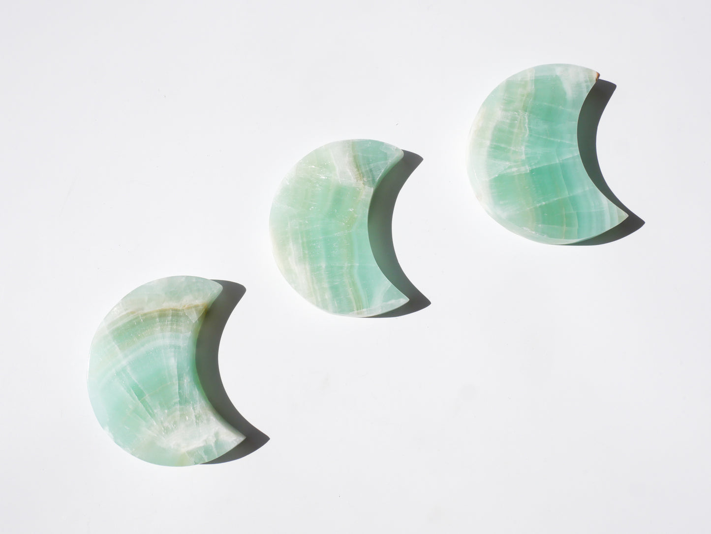 Pistachio Calcite Handcrafted Moon
