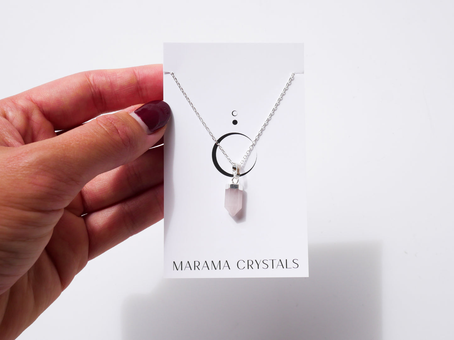 Rose Quartz Petite Necklace - Sterling Silver